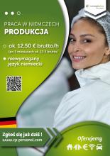 Pracownik produkcji (k/m) bez znajomości języka - nawet do 12,50 € brutto/h!