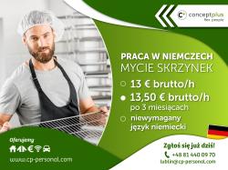 Pracownik (k/m) – mycie skrzynek pod ciśnieniem - nawet 13,50 € brutto/h!