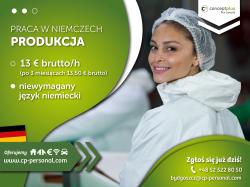 Pracownik produkcji (k/m) - Niemcy - Dla par, grup i singli!